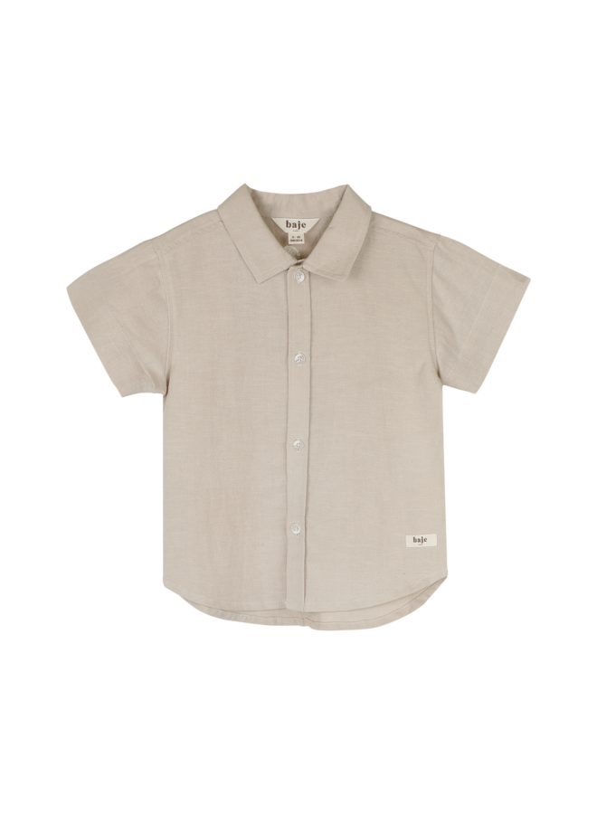 Leslie x Baje Studio - Moises blouse shortsleeve - Beige