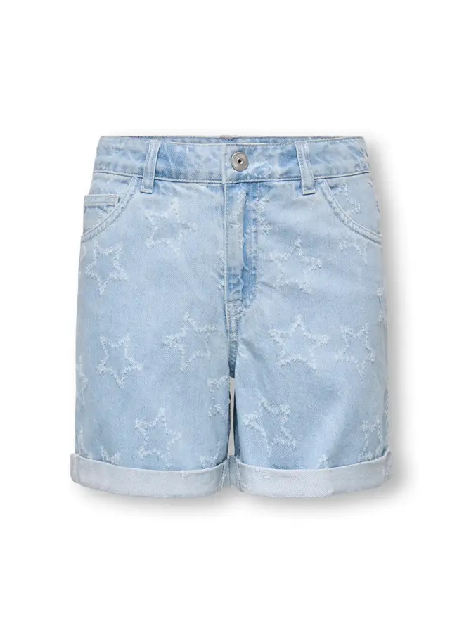 Vega star mom denim shorts - Light blue denim