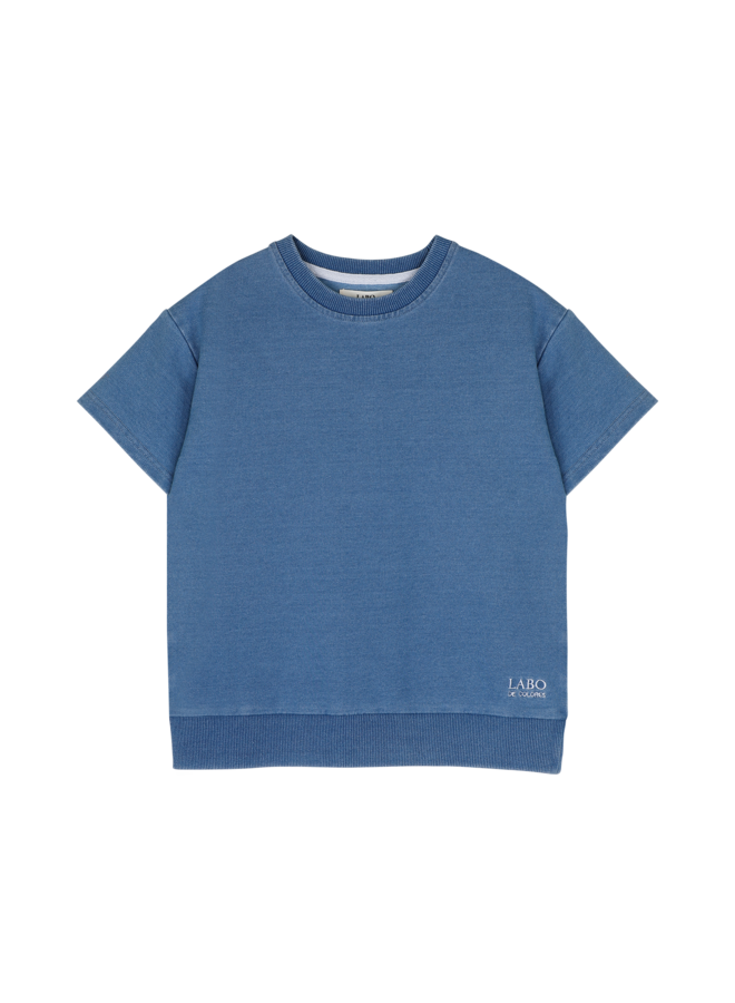 Lion shortsleeve - Blue denim light
