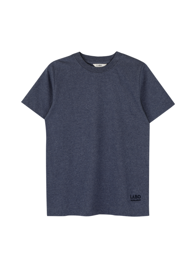 Lowen shortsleeve - Blue denim melange