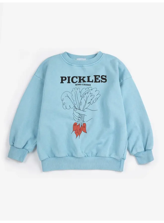 Bobo Choses - Bunch of vegetables sweatshirt - Light blue