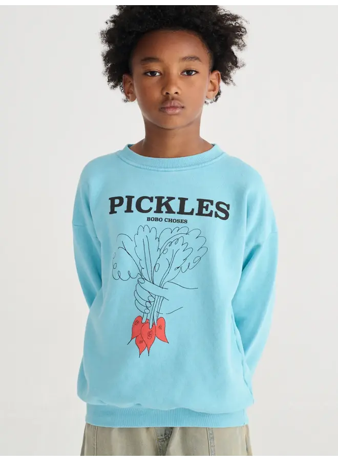 Bobo Choses - Bunch of vegetables sweatshirt - Light blue