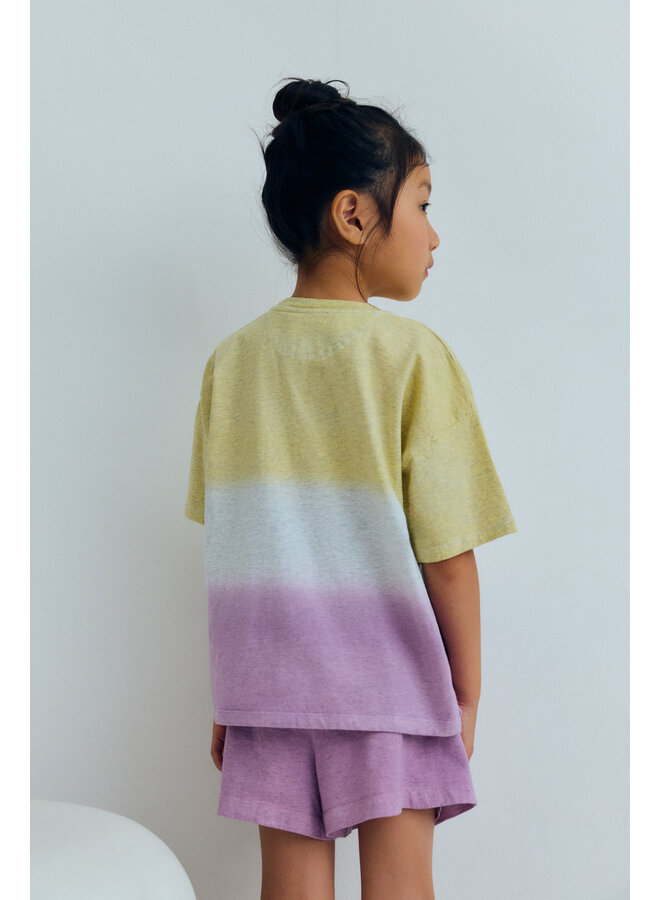 The New Society - Tie dye short - Pink lavander / Seafoam green