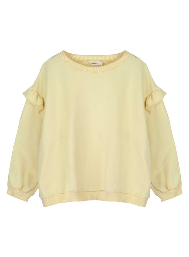 Lois ruffle sweater - Pastel yellow