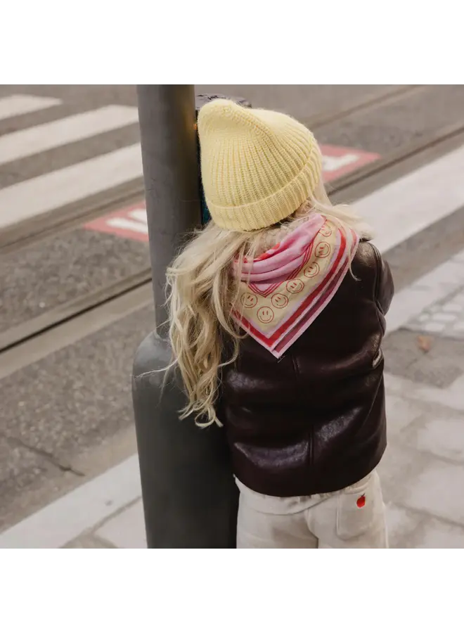 Atelier Pomme - Pomme club smilin' scarf - Blowy bubblegum