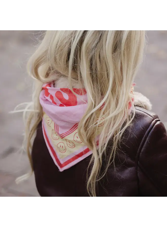 Atelier Pomme - Pomme club smilin' scarf - Blowy bubblegum