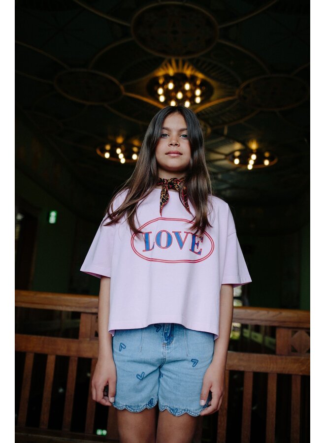 Call me Frankie - Denim heart shorts