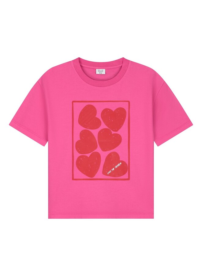 Call me Frankie - Hearts pink t-shirt
