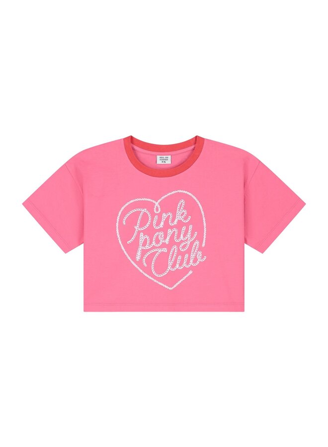 Call me Frankie - Pink pony club cropped t-shirt