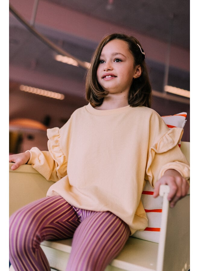 Jacky Sue - Lois ruffle sweater - Pastel yellow