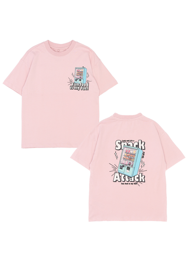 The New - Snack oversized tee - Silver pink