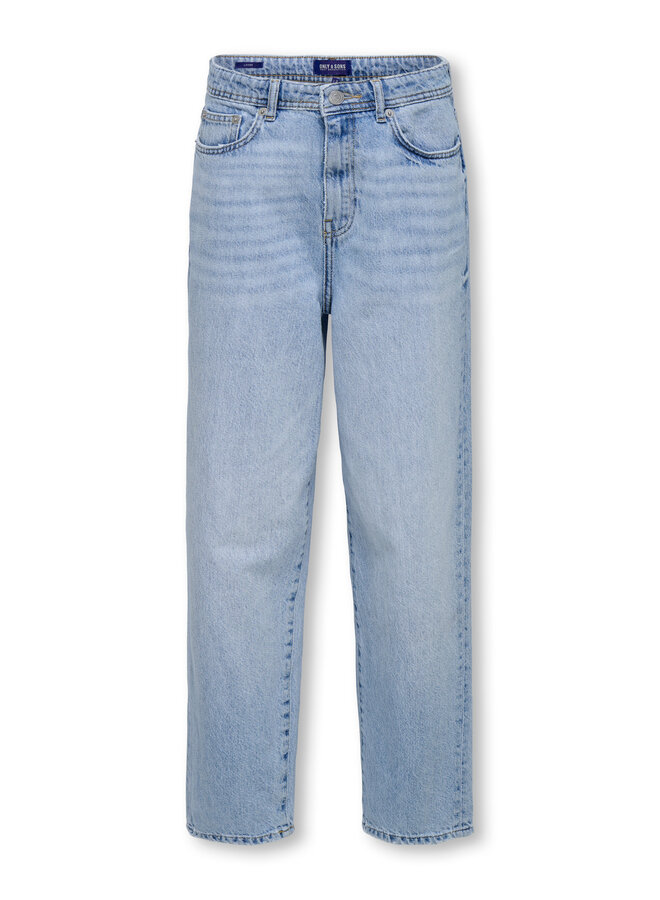 Fade loose jeans - Light blue denim