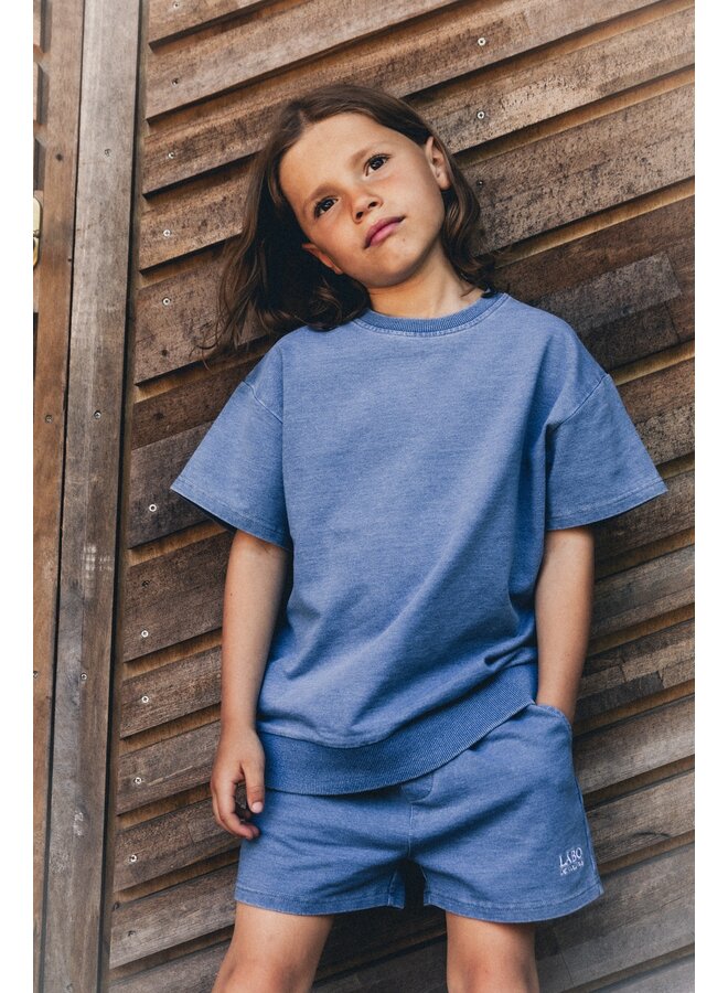 Labo de Colores - Lion shortsleeve - Blue denim light