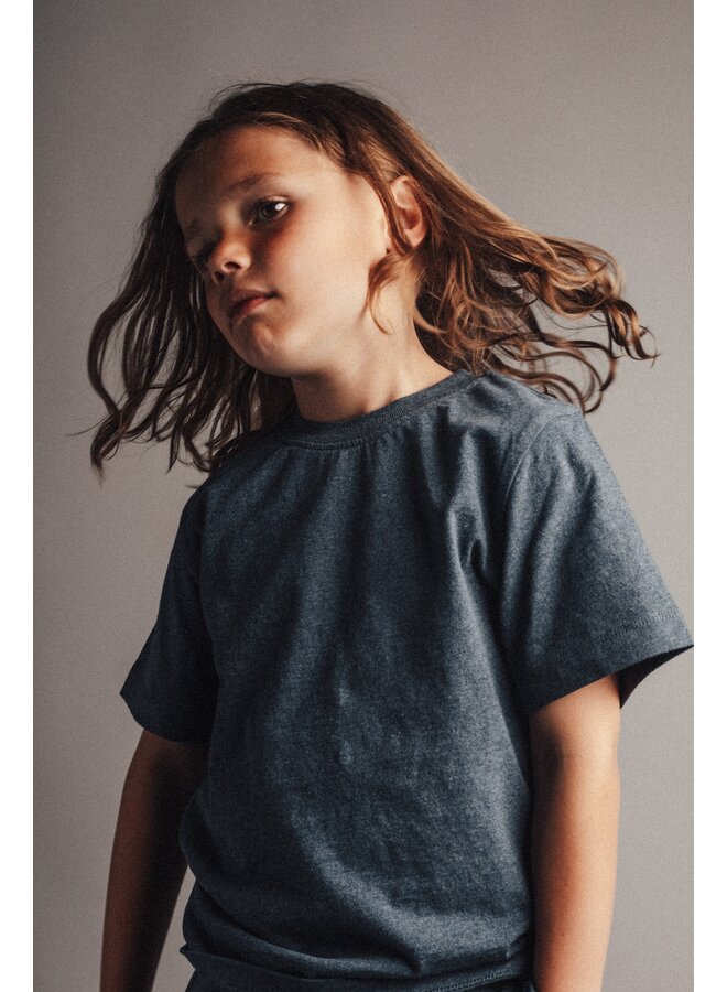 Labo de Colores - Lowen shortsleeve polo - Blue denim melange