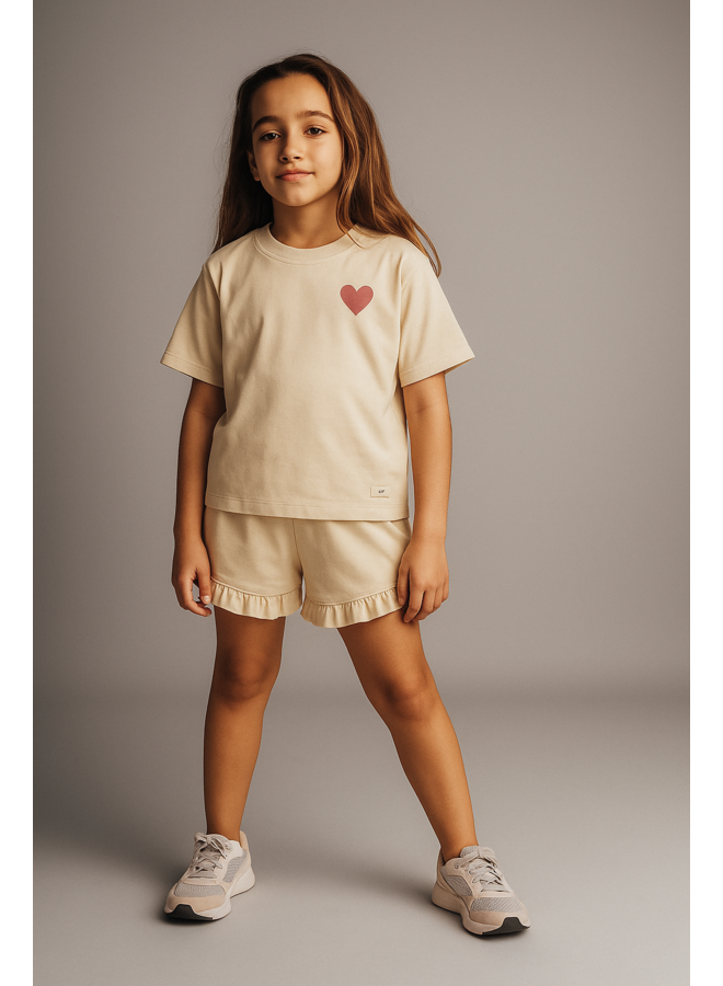 Labo de Colores - Liza shortsleeve - Beige melange