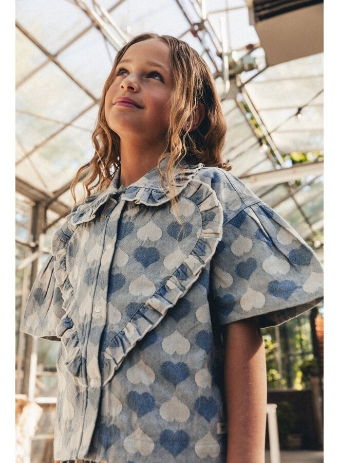 Labo de Colores - Laila blouse - Blue denim light