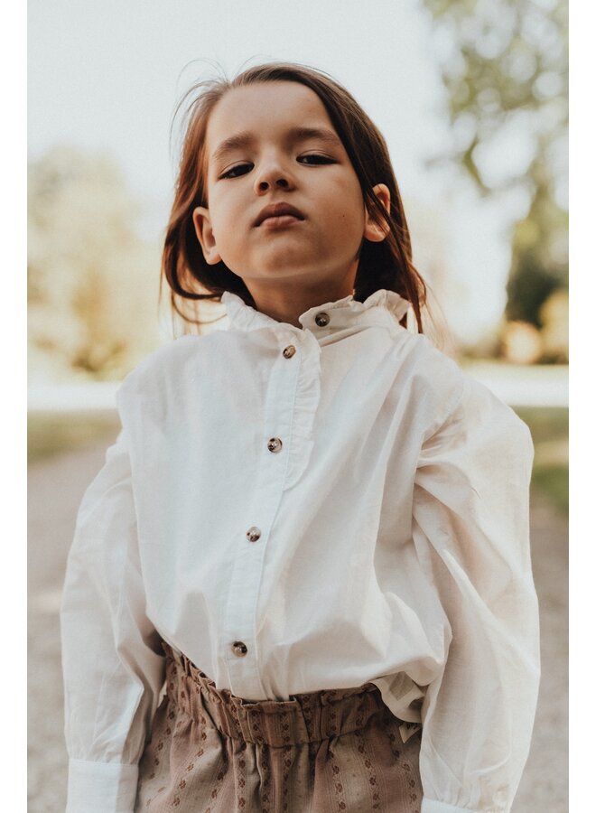 Baje Studio - Lydia blouse longsleeve - White snow