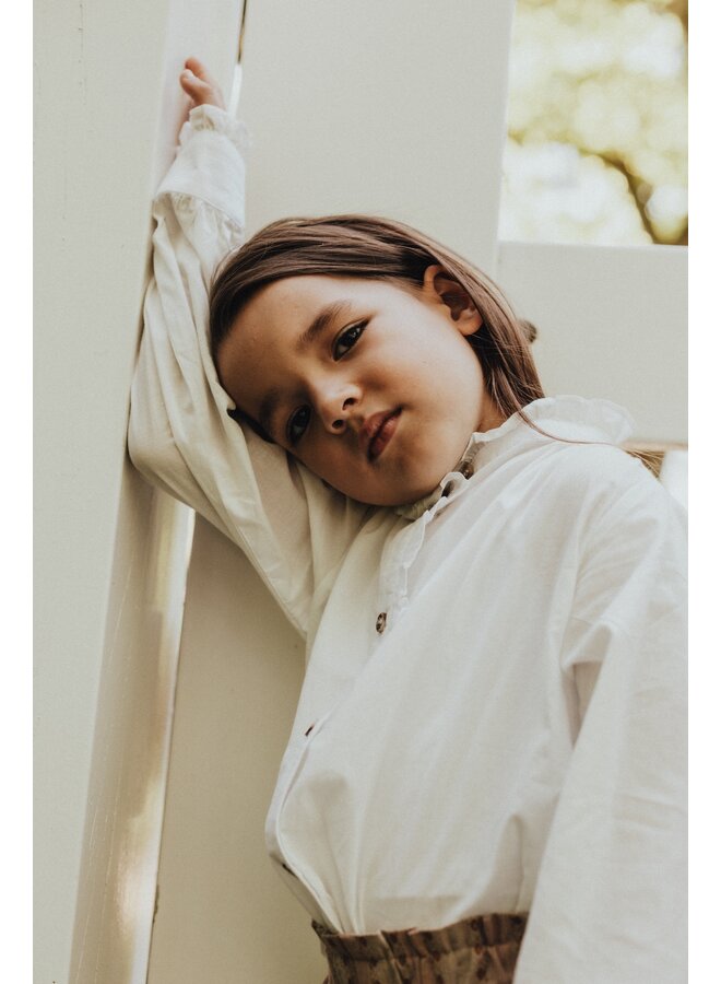 Baje Studio - Lydia blouse longsleeve - White snow