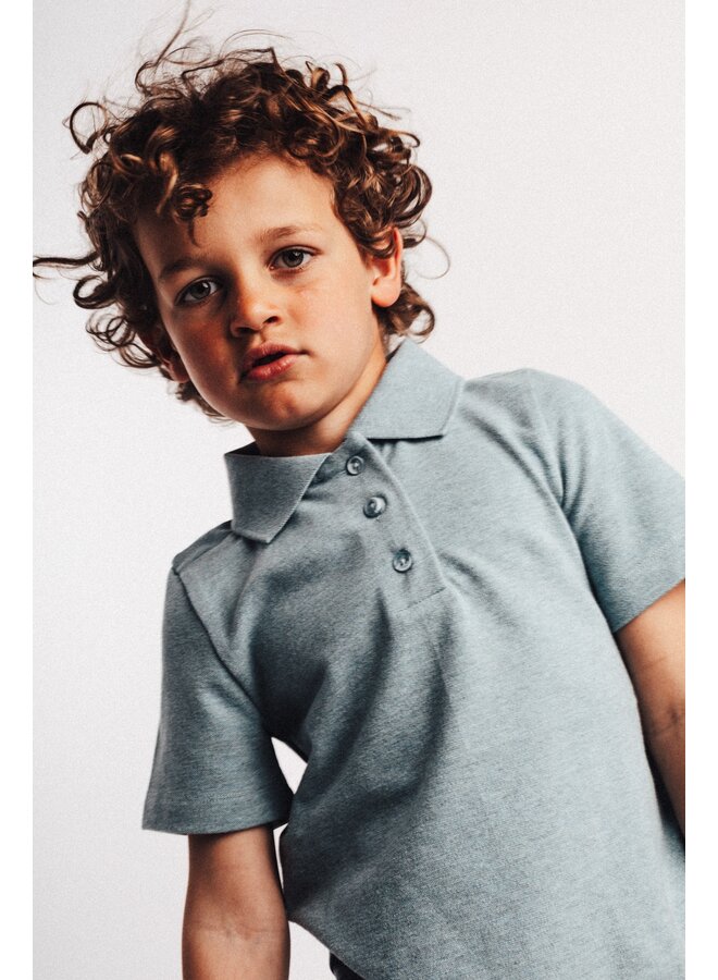 Baje Studio - Gijon shortsleeve polo - Blue sea