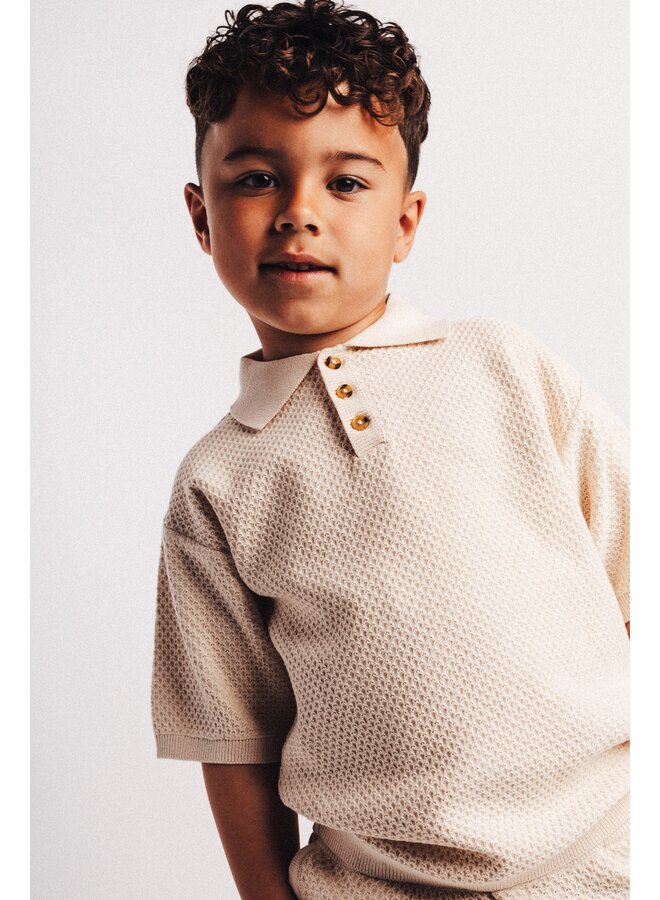 Baje Studio - Fygo shortsleeve polo - White coconut