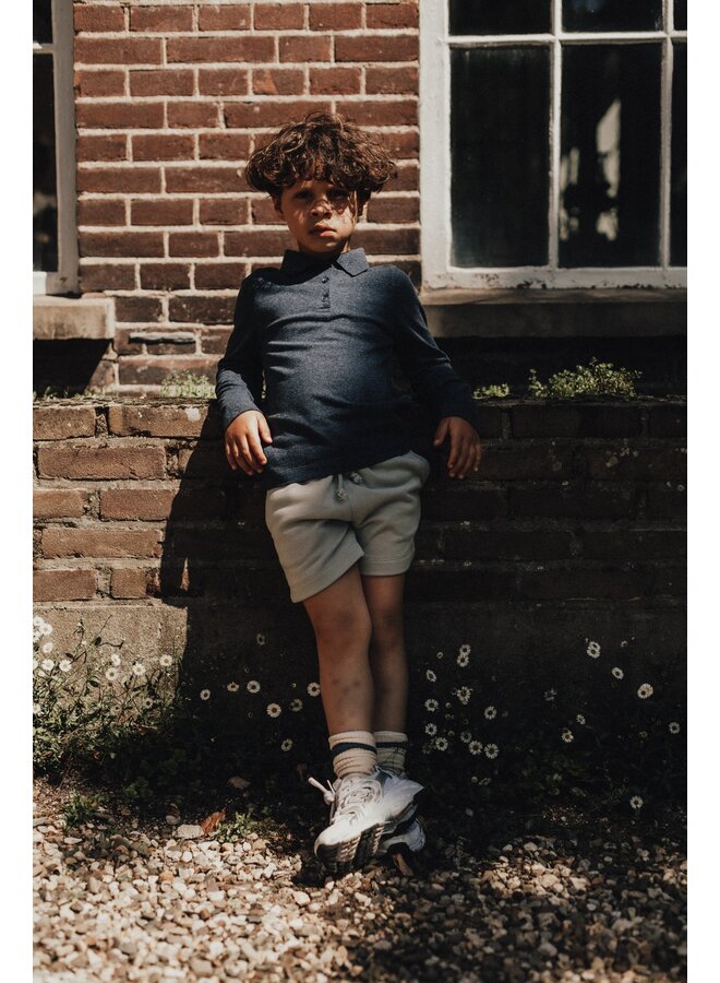 Baje Studio - Elx longsleeve polo - Blue dark