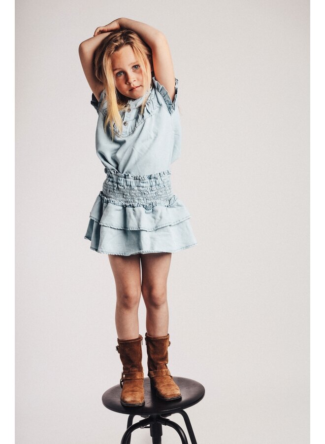 Baje Studio - Yille skirt - Blue denim light