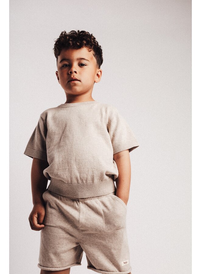Baje Studio - Cruz shortsleeve - Sand melange