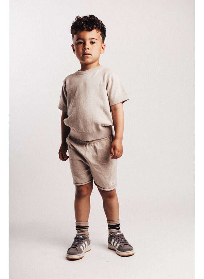 Baje Studio - Cruz shortsleeve - Sand melange