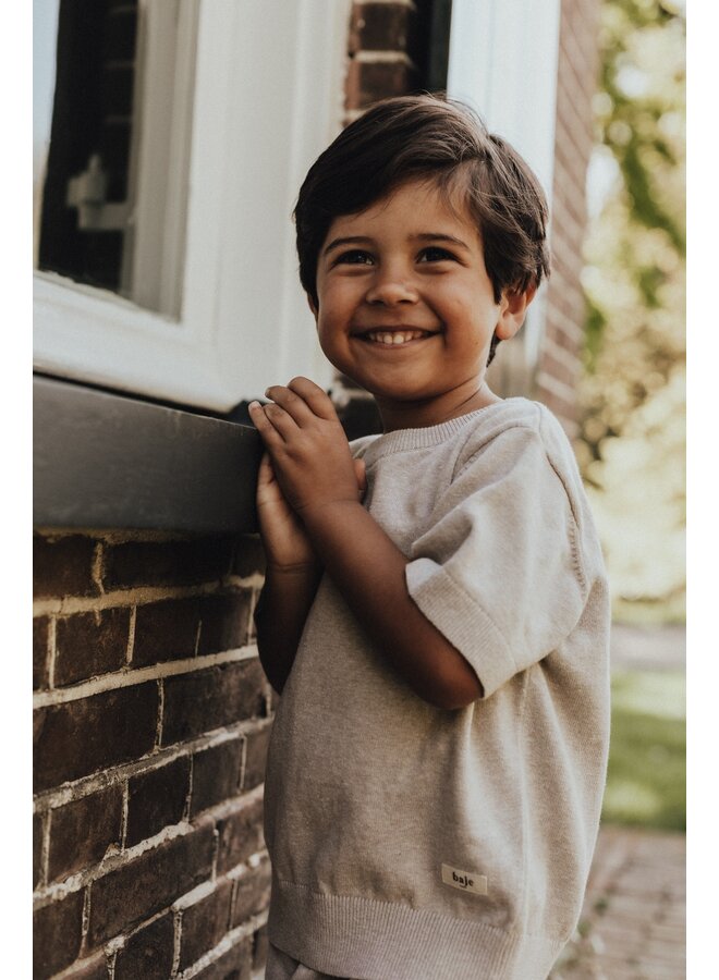 Baje Studio - Cruz shortsleeve - Sand melange