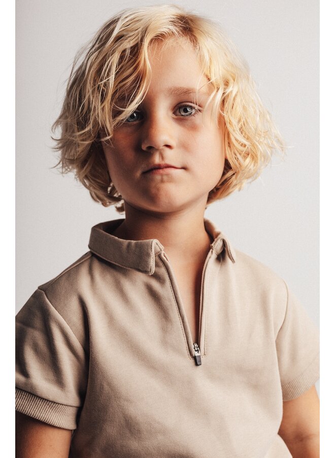 Baje Studio - Teba shortsleeve - Taupe cafe