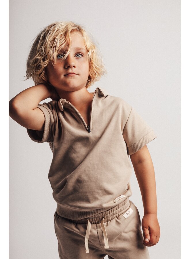 Baje Studio - Teba shortsleeve - Taupe cafe