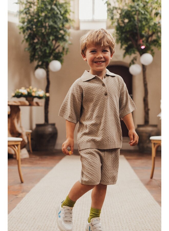 Leslie x Baje Studio - Mozi shorts - Taupe gray