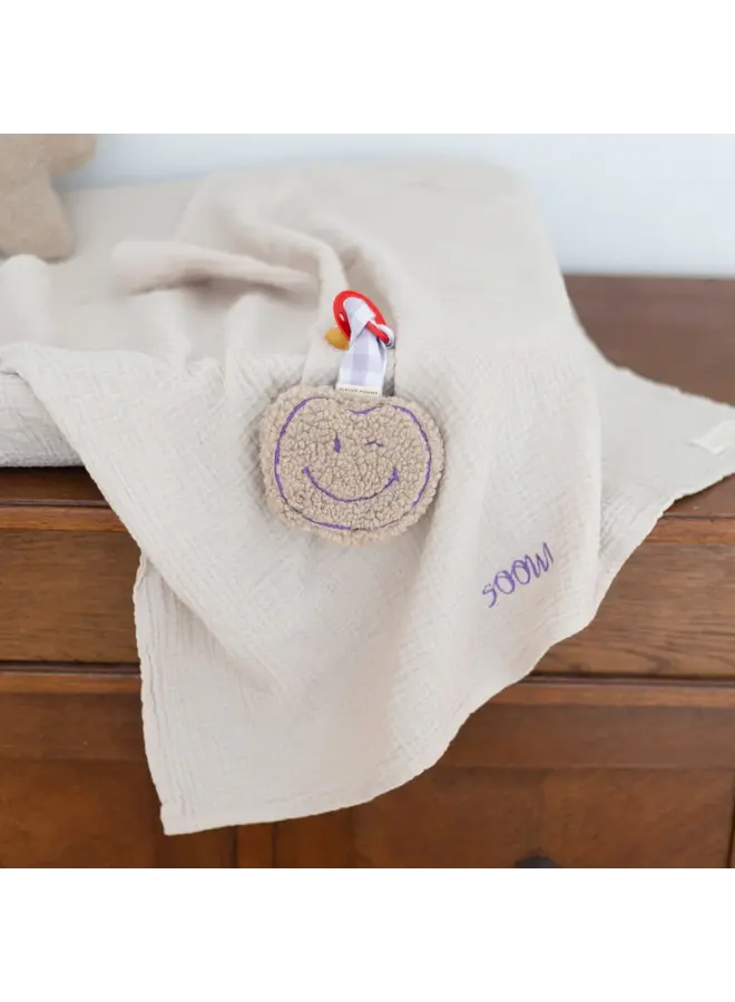 Atelier Pomme - Pacifier cloth pomme - Teddy lucky lila