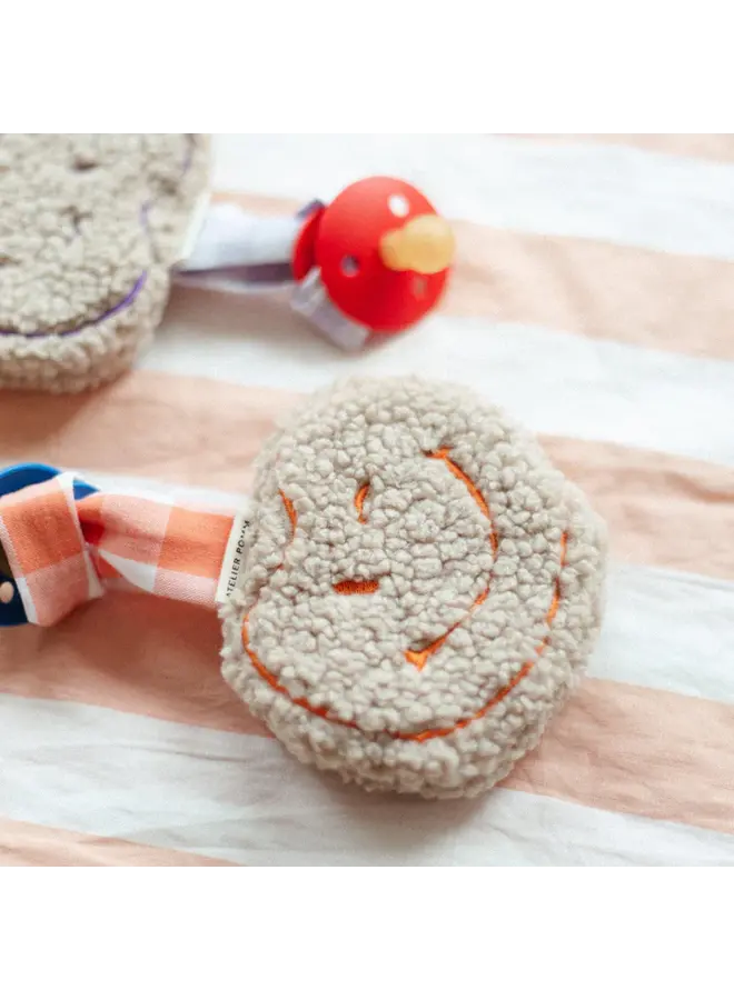 Atelier Pomme - Pacifier cloth pomme - Teddy oopsy orange