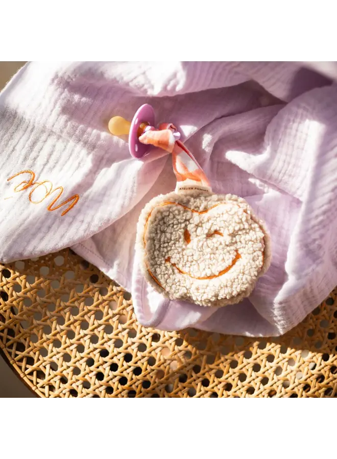Atelier Pomme - Pacifier cloth pomme - Teddy oopsy orange