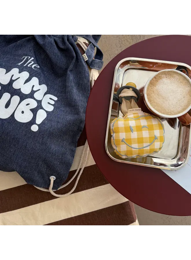 Atelier Pomme - Pacifier cloth pomme - Checked butter yellow