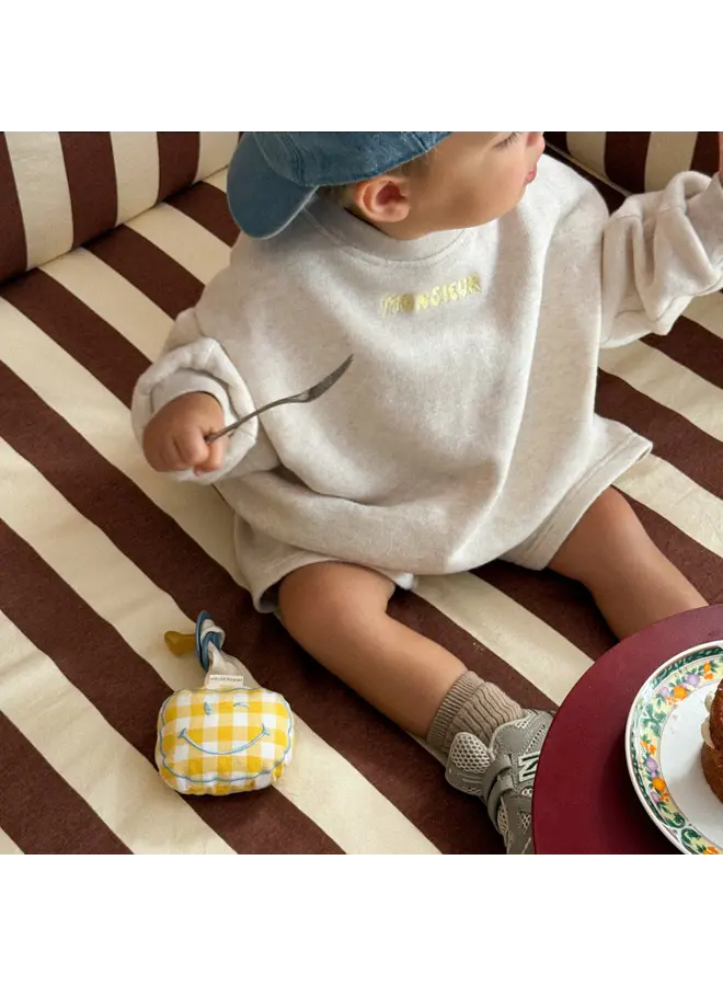 Atelier Pomme - Pacifier cloth pomme - Checked butter yellow