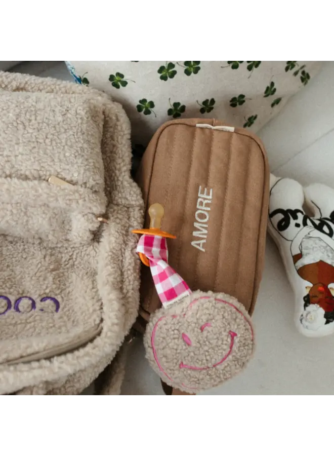 Atelier Pomme - Pacifier cloth pomme - Teddy blowy bubblegum