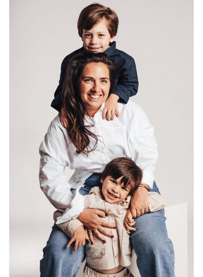 Leslie x Baje Studio - Mace blouse longsleeve - Blue dark