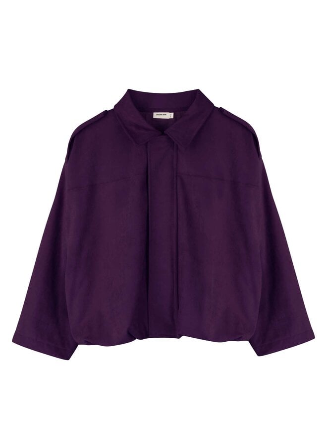 Sasha Bomber - Purple Suede