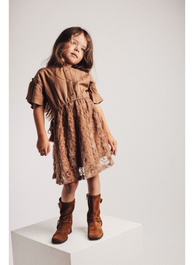 Baje Studio - Claudie dress - Brown coconut