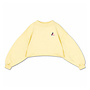 Repose AMS - Crop heart sweater - Soft butter yellow