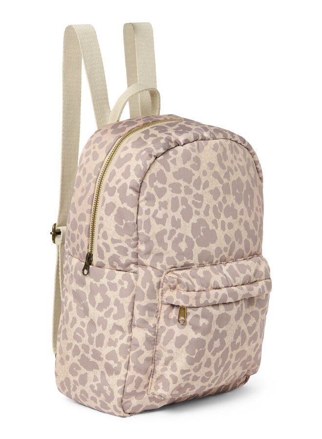 Studio Noos - Puffy midi backpack - Beige leopard