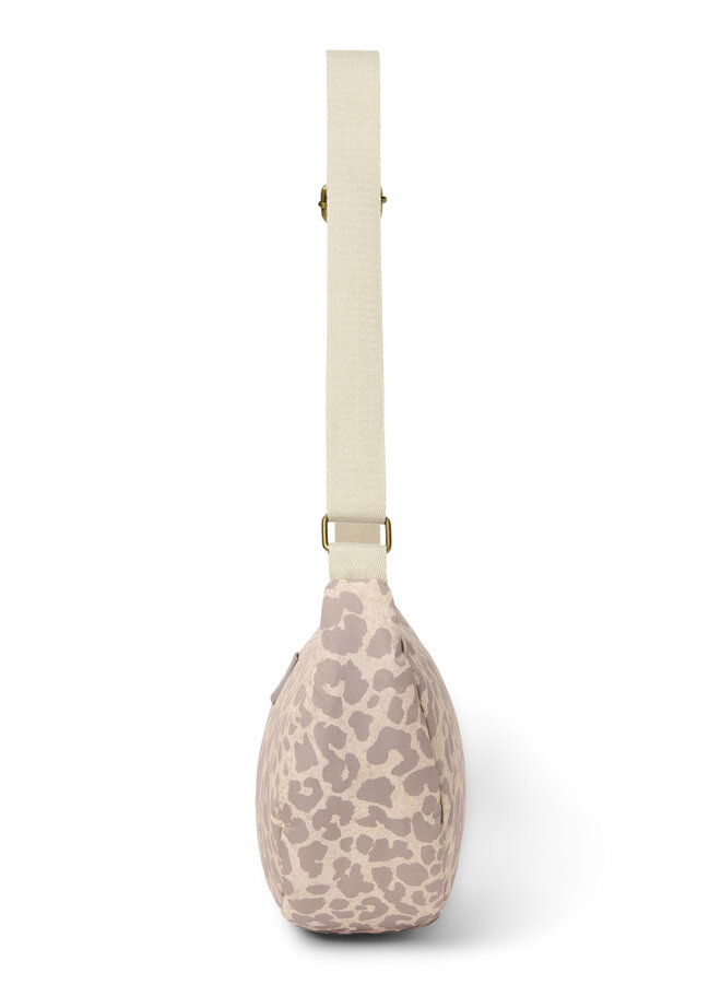 Puffy adult fanny pack - Beige leopard
