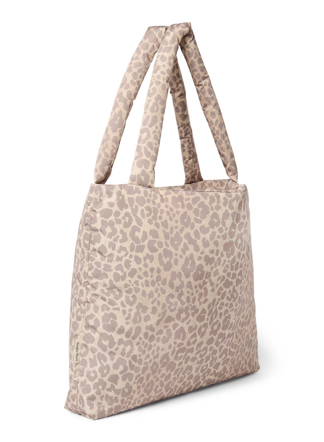 Puffy mom bag - Beige leopard
