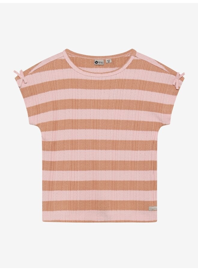 T-shirt fancy stripe - Silver pink