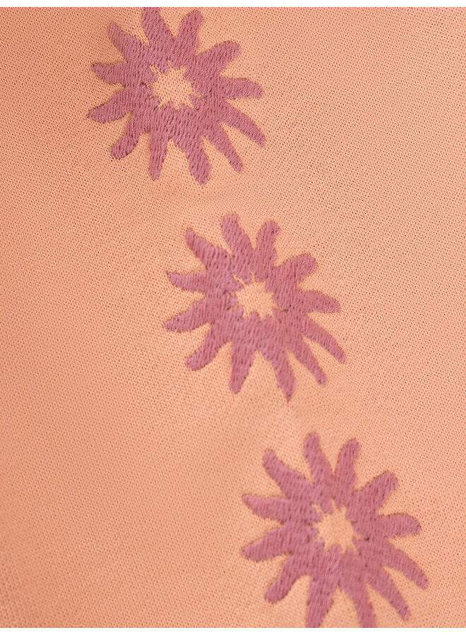 Daily7 - Sweater embroidery sleeve - Dusty coral