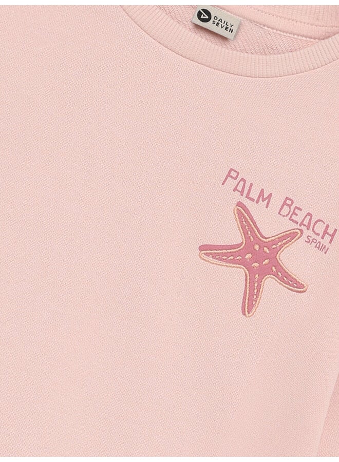 Daily7 - Sweater backprint - Silver pink