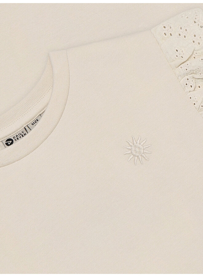 Daily7 - T-shirt broderie - Sandshell