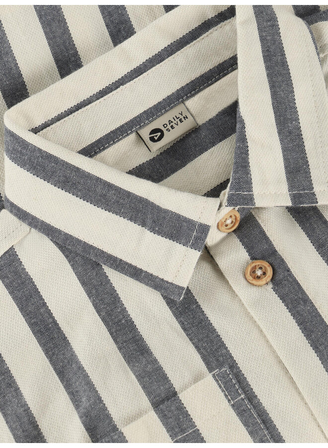 Daily7 - Shirt stripe cotton - Thunderstorm